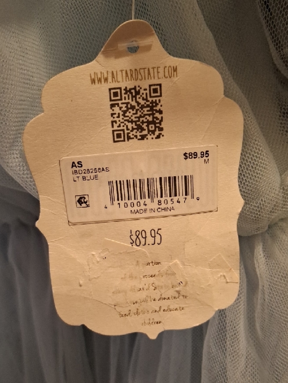Altar'd State - NWT Pale Blue Layered Tulle Mini Dress - Picture 8 of 8